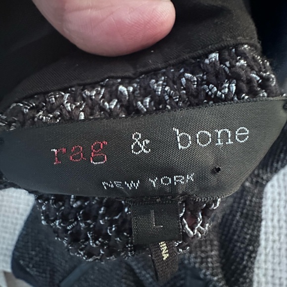 rag & bone WOMEBS large a as Black and Gray Bomber Jacket - Picture 8 of 10